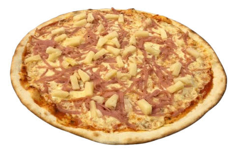 Hawaii tomatsås, ost, skinka, ananas